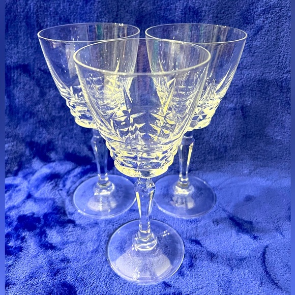 Dining Wm Dalton French Lead Crystal Cherbourg Wine Goblets Poshmark